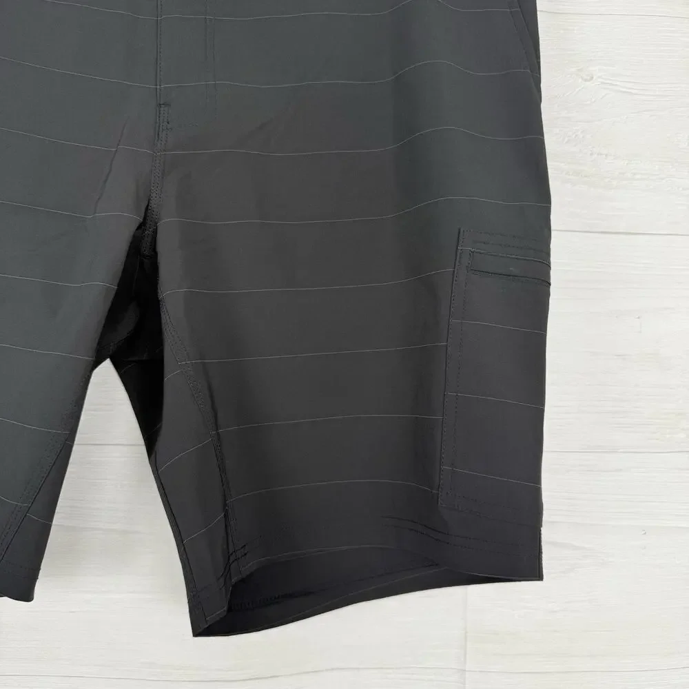 O'Neill Crossover Shorts Men 40 Black Hybrid Quick Dry Hike Pockets Surf Outdoor